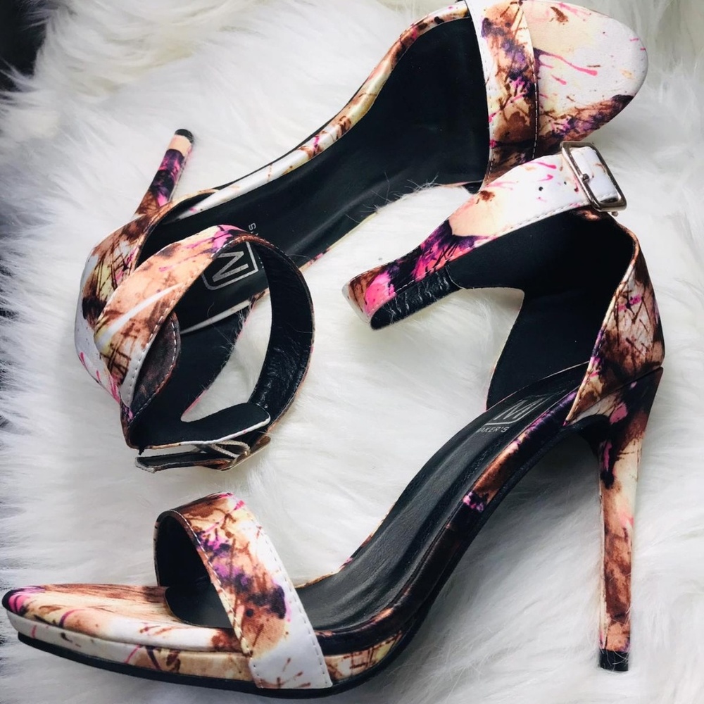 🔥Brown Ankle Strap Single Sole Heel